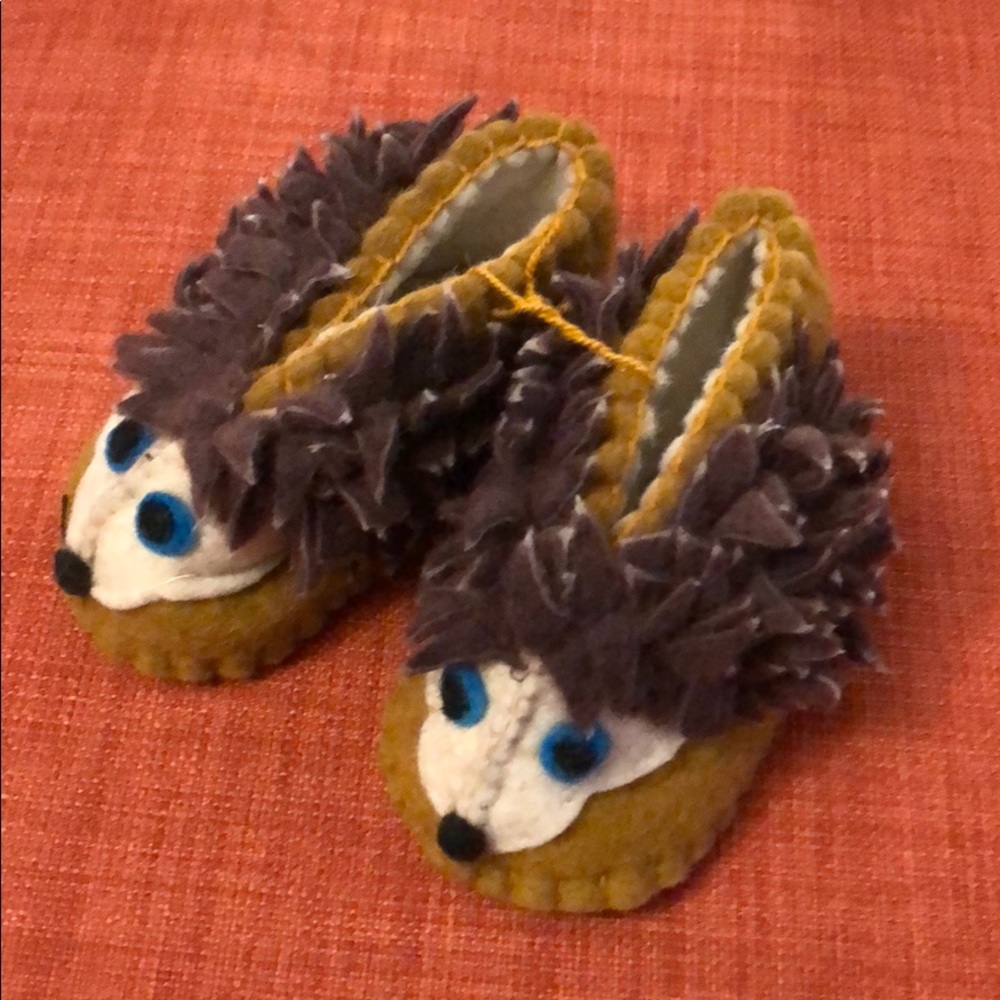 Boutique hedgehog slippers